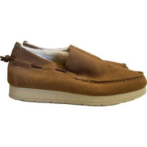 Sperry Chestnut Faux Fur Lining Slip On Flat Loafers Shoes Size 9.5